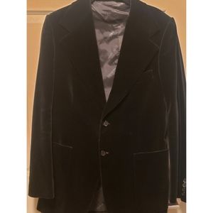 Cupro Velvet Single-Breasted Yves Saint Laurent Men's Vintage Jacket